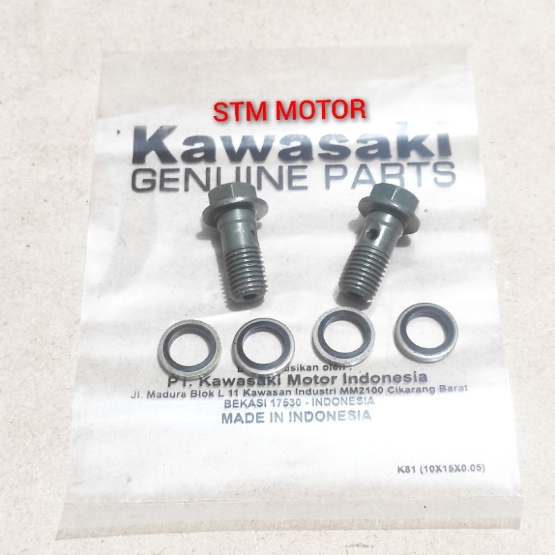 Baut selang rem depan isi 2pcs kawasaki Ninja rr, Ninja r,KLX150,Athlete, Kaze, zx30,Ninja ss, Ninja