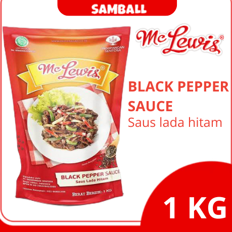 

Mc Lewis Saus Lada Hitam - 1Kg / Sauce Blackpepper / Raja Samball