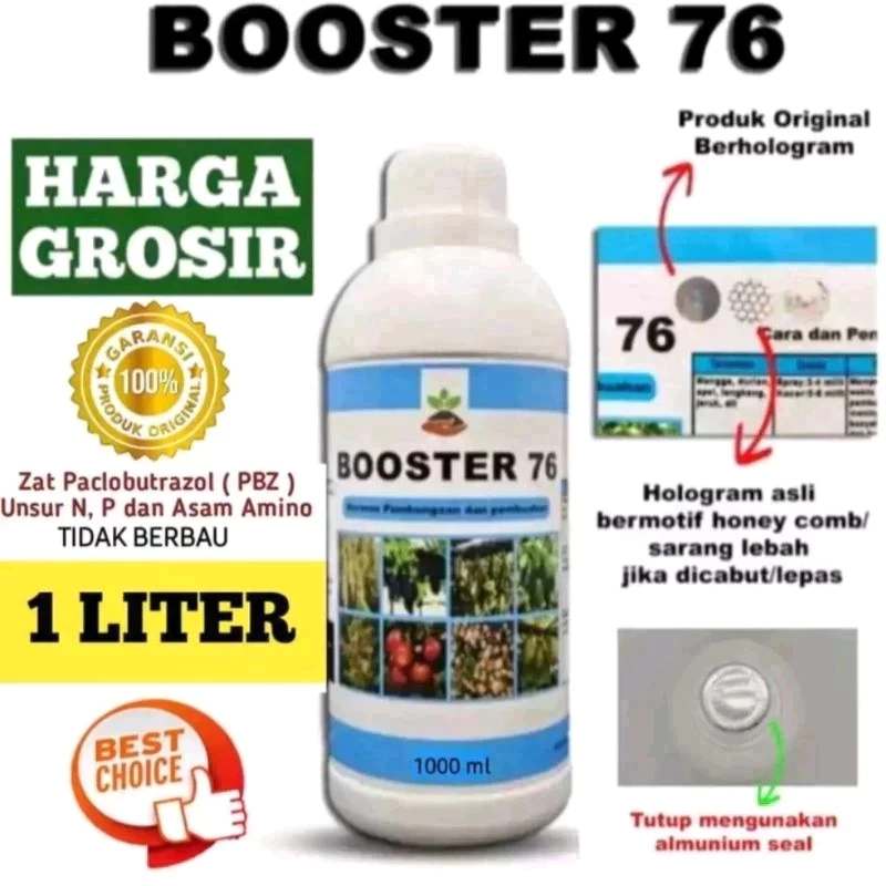 [ORIGINAL] Booster 76 Hormon Penyubur Tanaman Buah Pembungaan dan Pembuahan isi 1LITER