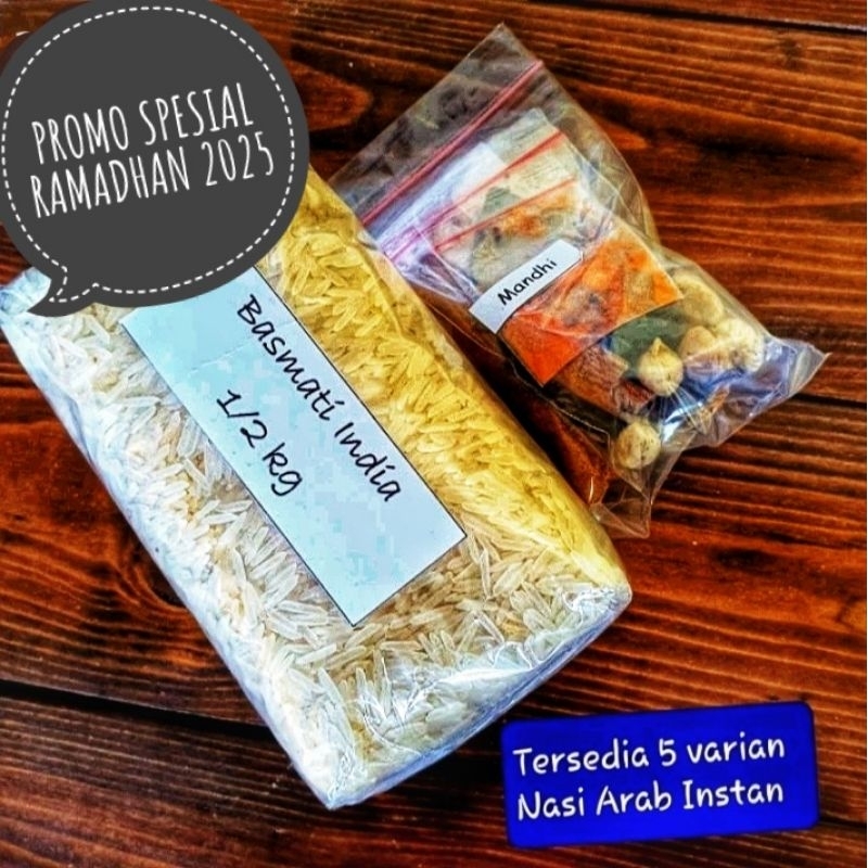 

Basmati Nasi Arab Instan 500gr (Kebuli, Briyani, Mandhi, Bukhori, Kabsah)
