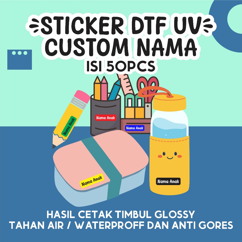 

Sticker dtf uv / sticker barang / sticker waterproff