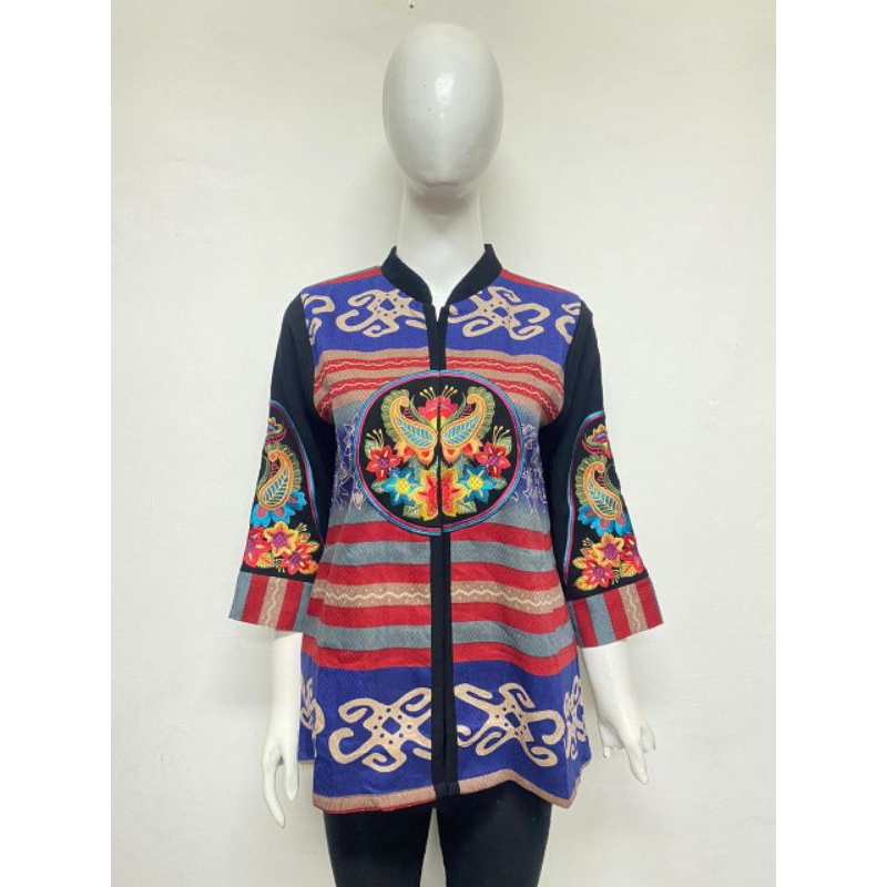 Blouse Batik Baju Atasan Wanita Kekinian Batik Bordir Motif Terlaris Modern