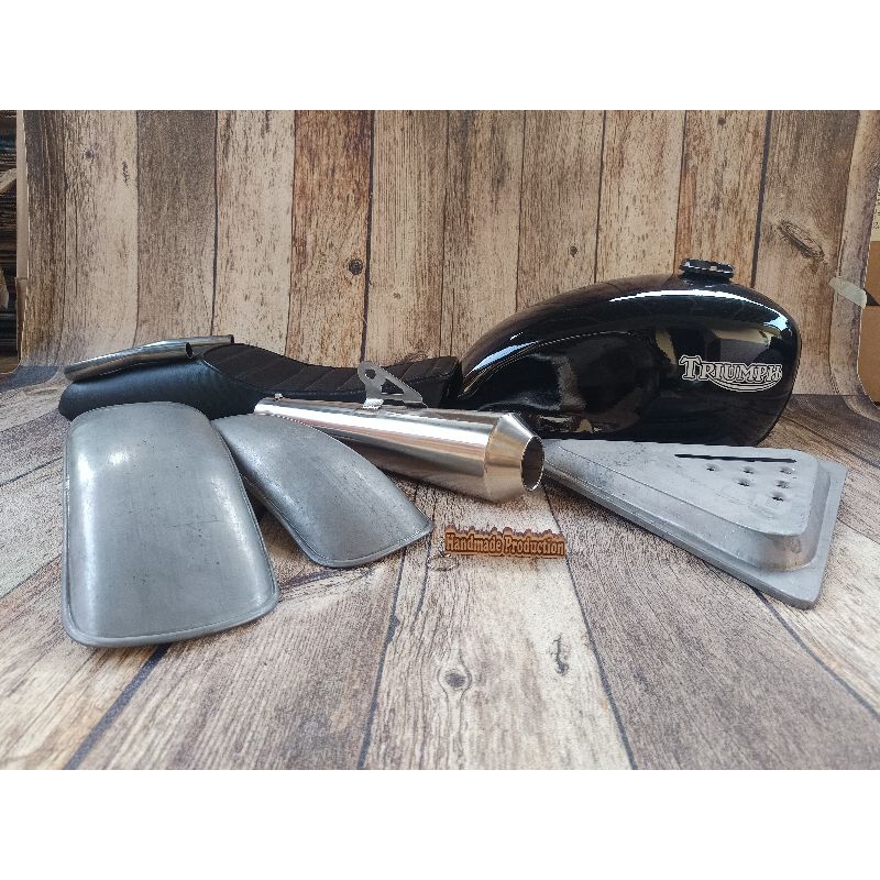 Paket Jok motor custom Japstyle tangki Japstyle motor custom Bratcafe bobber scrambler caferacer Tig