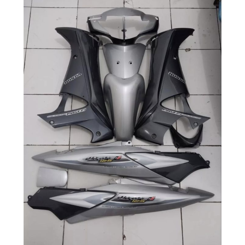 Cover body full set supra wave abu abu silver honda supra 125 old wave thailand