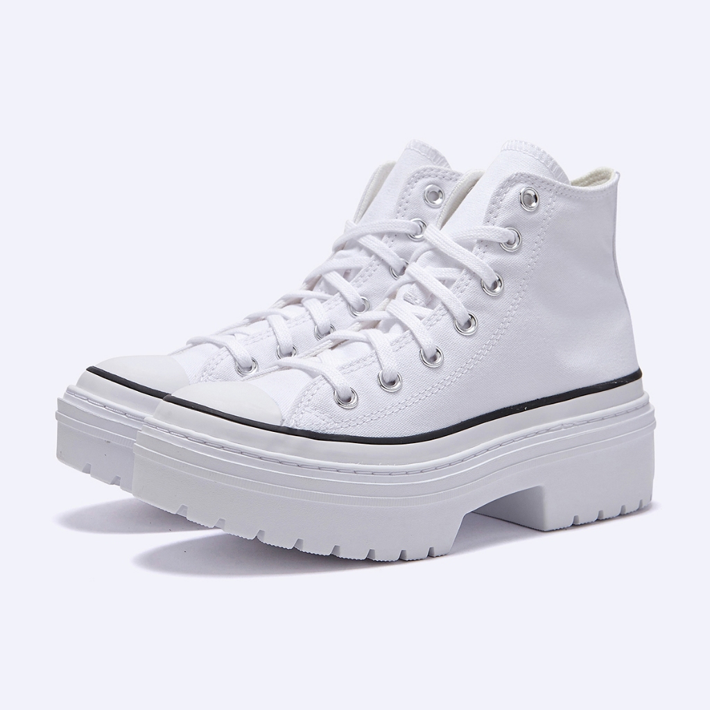 Converse Chuck Taylor All Star Lugged Heel Canvas Neutral Lift Platform White Black