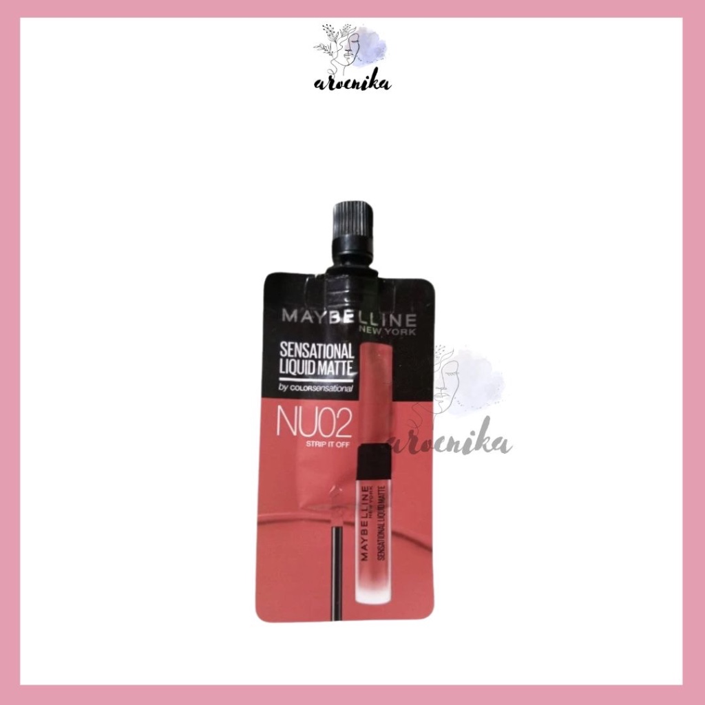 [AROENIKA] Maybelline Sensational Lip Matte Sachet Shade NU02