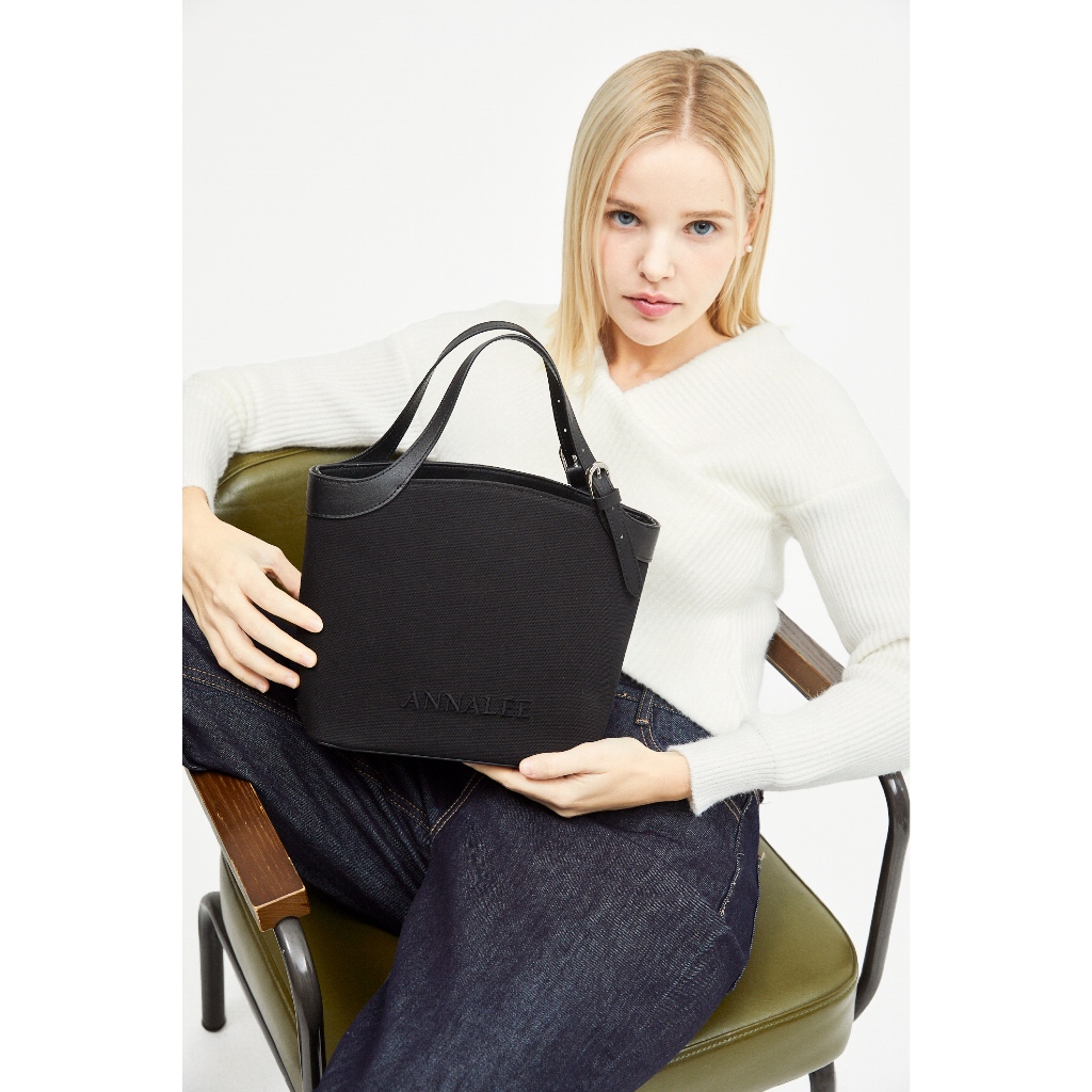 ANNALEE Aileen Canvas Bag L / Black