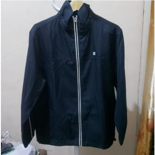 Jaket Pria/wanita warna Navy brand Rapido size L Lingkar dada 110 / Jacket Windbreaker Rapido / Jake