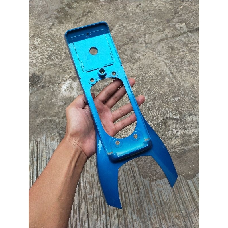 ORI Baru Warna Biru Tosca Cover Bodi Dasi Panel Tameng Dada Yamaha V75 Deluxe Original Baru Japan Ga