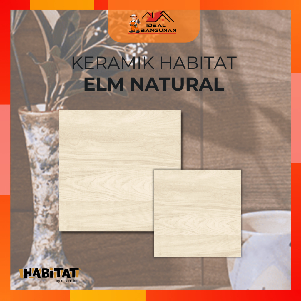 [READY] KER. HABITAT 60X60 ELM NATURAL | KERAMIK DINDING | KERAMIK LANTAI | KERAMIK