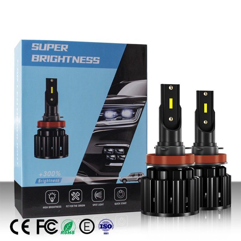 LED H4 H11 S8 CSP chips Turbo fan 55W Sepasang