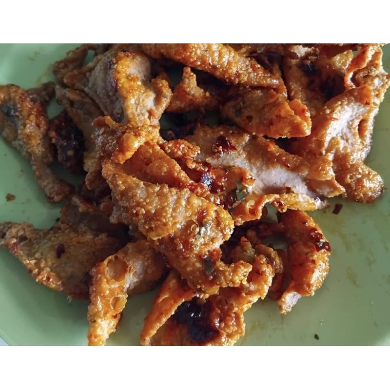 

cemilan kulit ayam crispy pedas 1 kg