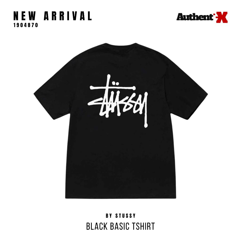 STUSSY BASIC LOGO TEE - BLACK