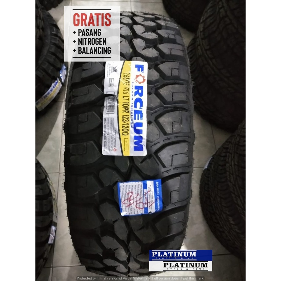 JUAL BAN MOBIL OFFROAD MURAH RING 16 FORCEUM M/T 08 265 75