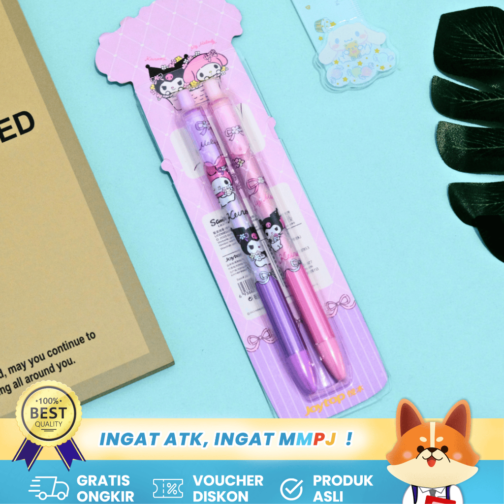 

Joytop Pulpen Gel Set Lucu Karakter Kuromi & My Melody – Gel Pen Original Lisensi Sanrio