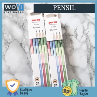 

[WOVI STATIONERY] Pensil Rautan 2B P-8129 Morandi Joyko / Pensil Kayu 2B P-8129 Joyko [PAK]