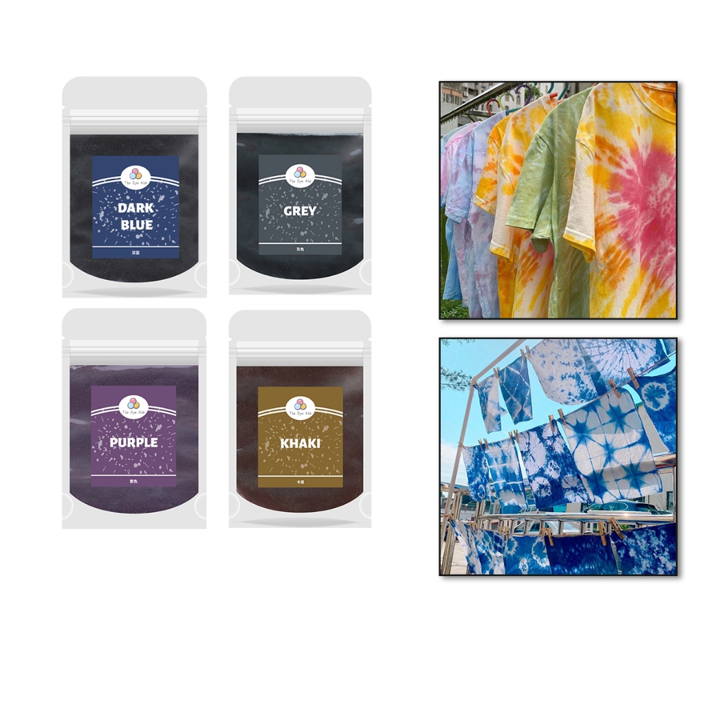

10g 6 colors Fabric Dyes Perbaikan pakaian Pewarna Cocok untuk jeans kanvas Powder Dye Persediaan DIY buatan tangan dengan pewarna ikat rumah