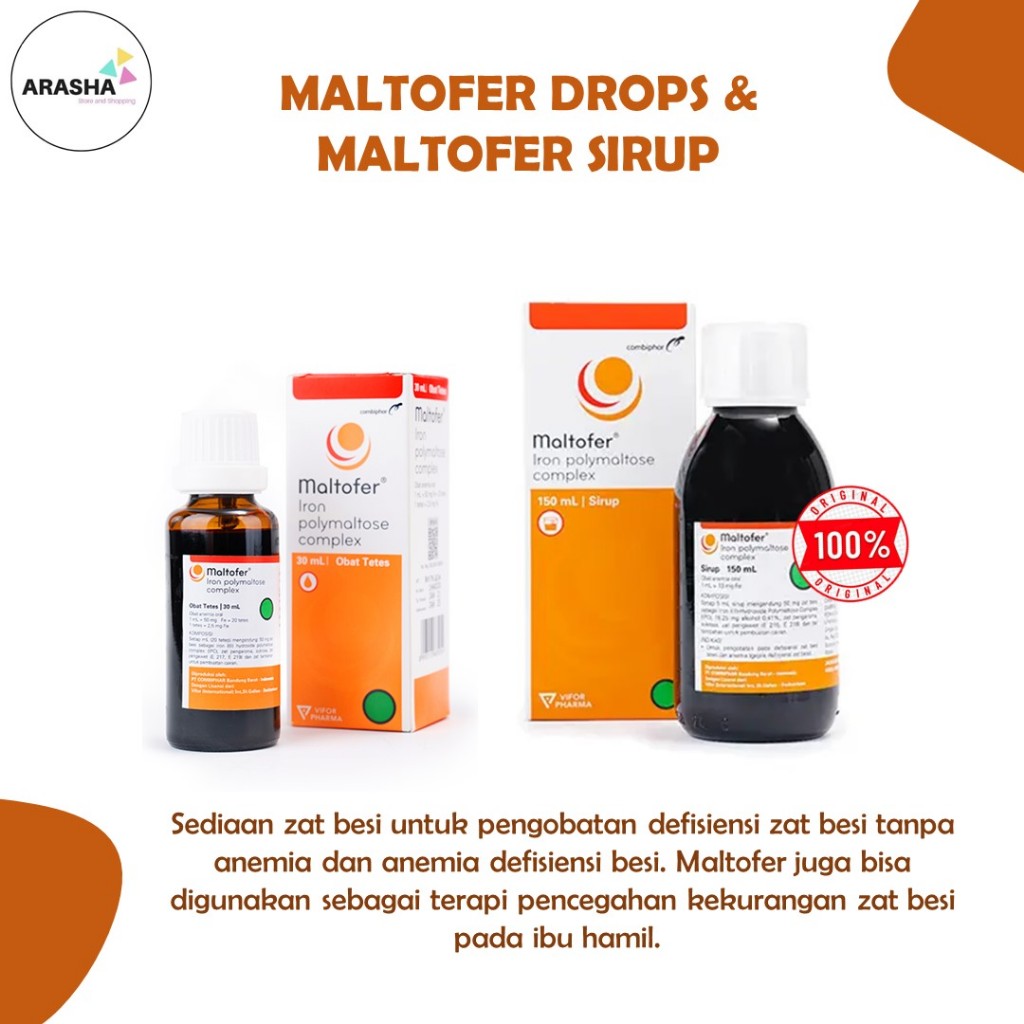 MALTOFER DROP MALTOFER SIRUP MULTIVITAMIN ZAT BESI BAYI DAN ANEMIA PENAMBAH DARAH IBU HAMIL