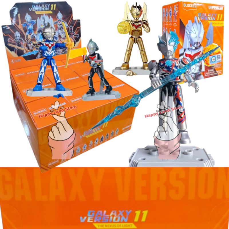 Actikn Figure Blokees Ultraman Galaxy Version 11 The Nexus Of Light 1 Box Isi 9pcs Mainan Anak