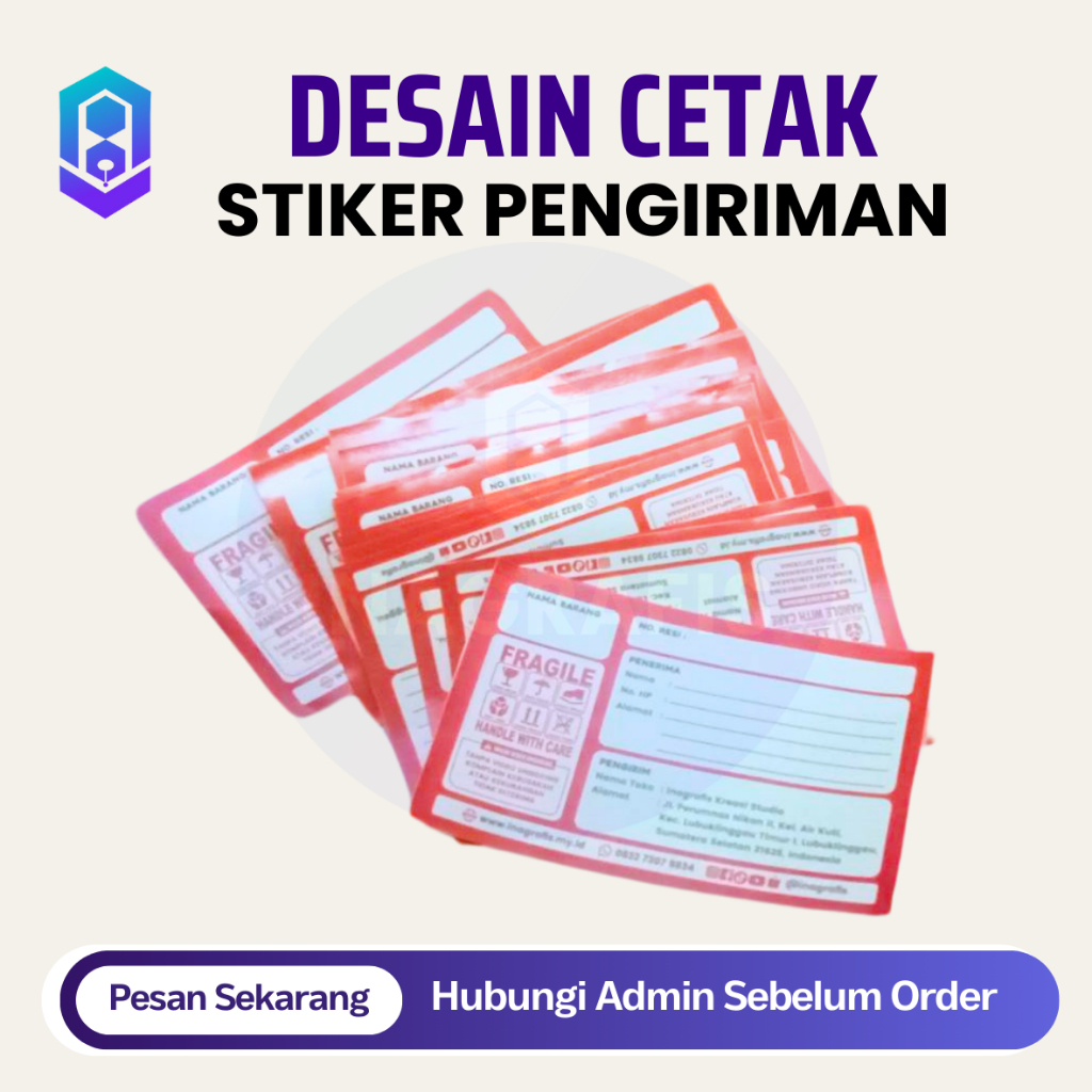 

Cetak Stiker Label Pengiriman | Min. Order 15 lembar