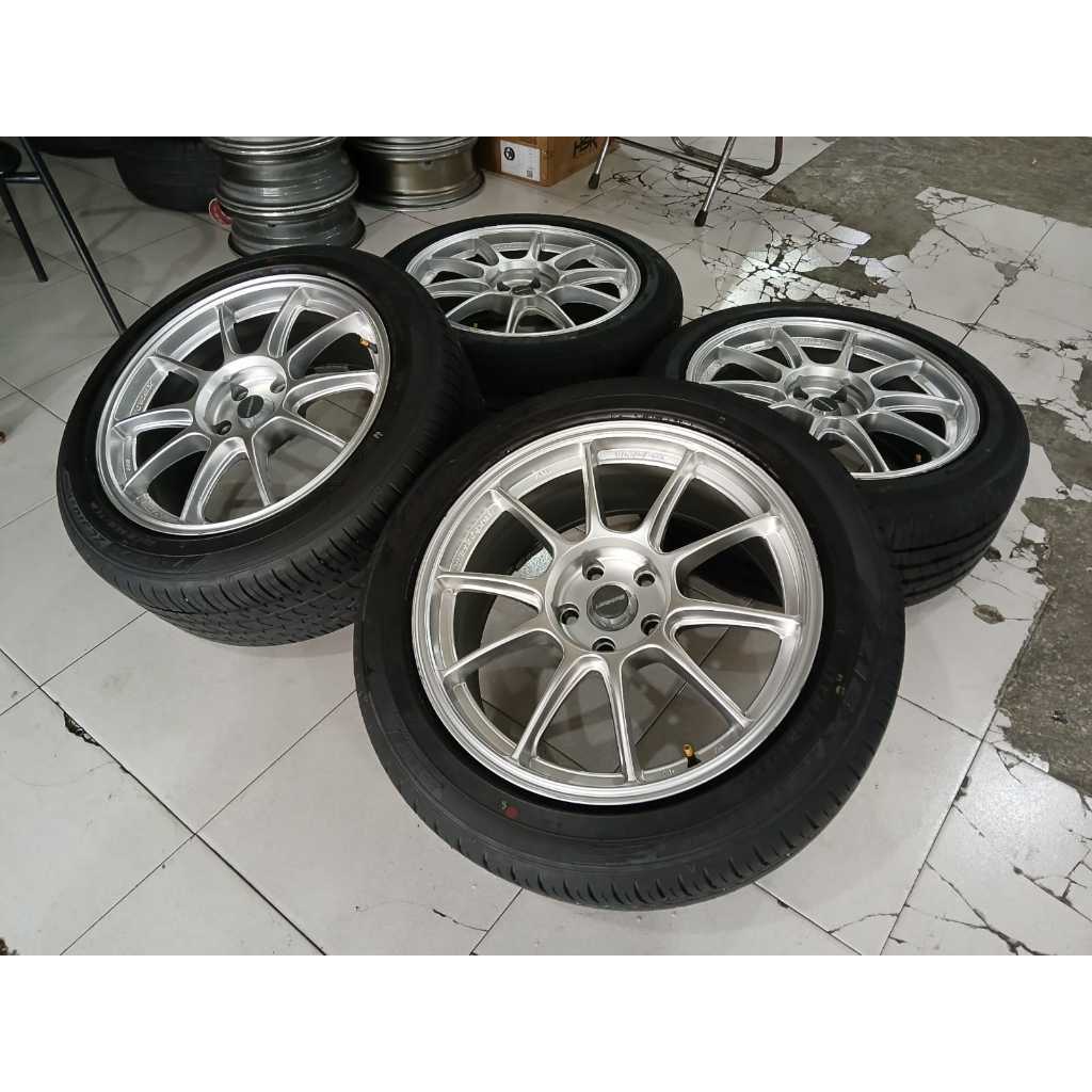 JUAL VELG SECOND WEDSPORT R18X8,5 PCD 5X114 ET38 + BAN FALKEN ZIEX 225 50 R18 MULUS PNP WULING INNOV