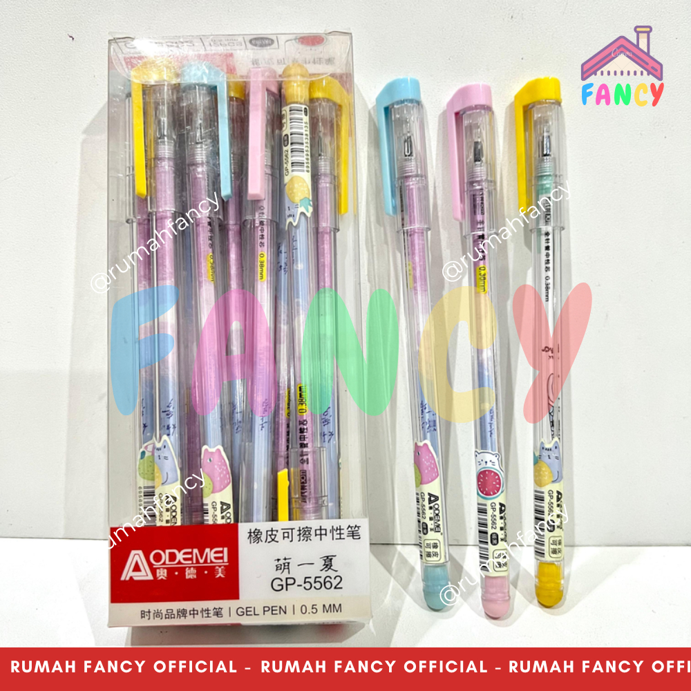 

[GROSIR] 1 LUSIN isi 12 PCS Pulpen Tinta HITAM / Bolpen/Ballpoint/Ballpen Gel buka tutup AODEMEI GP 5562 0.5 mm