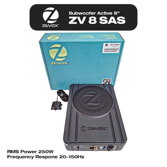 Subwoofer Kolong Aktif Zevox ZV 8 SAS / Sub Aktif 8 Inch Zevox