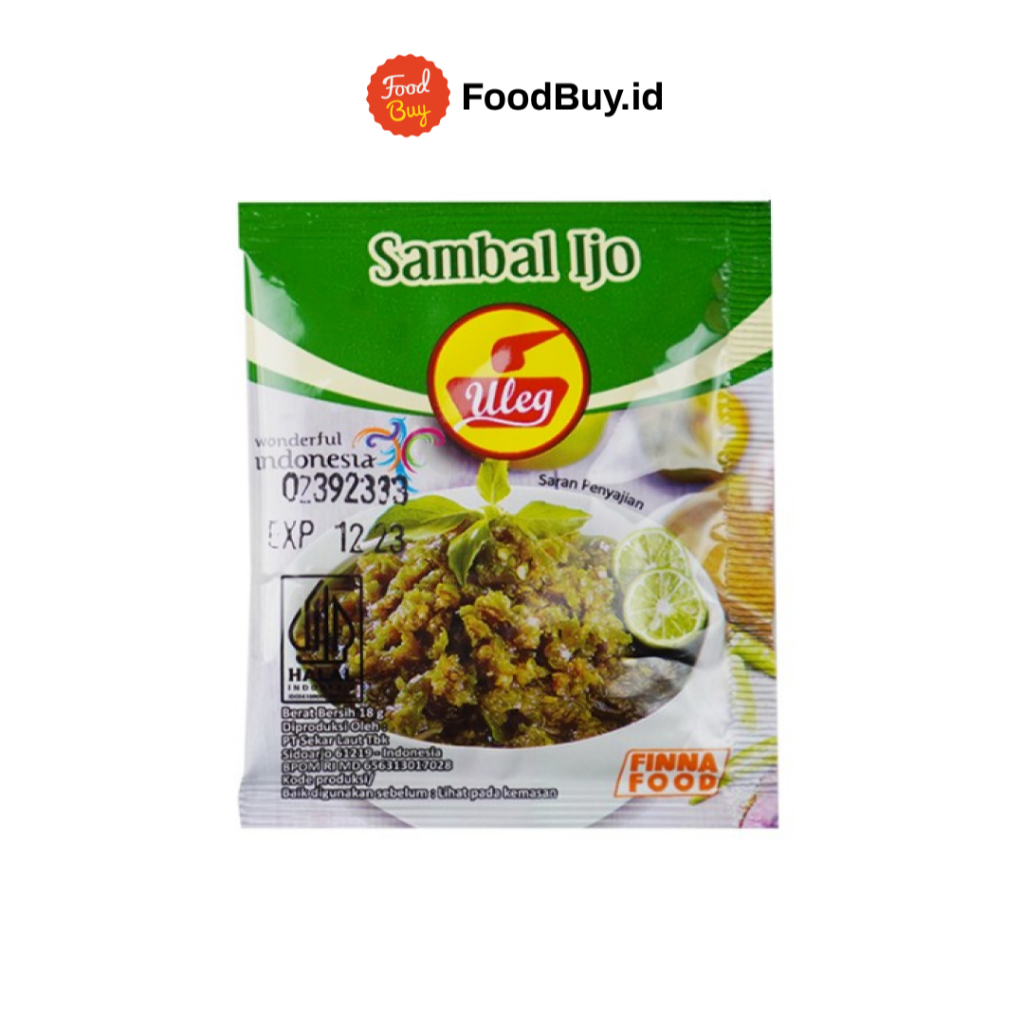 

Uleg Sambal Ijo Sachet 18 gr