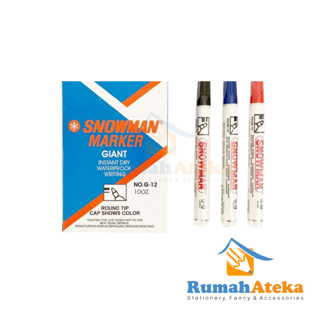 

Snowman Marker Permanen Giant Instant Dry Waterproof Writing Marker No. G-12