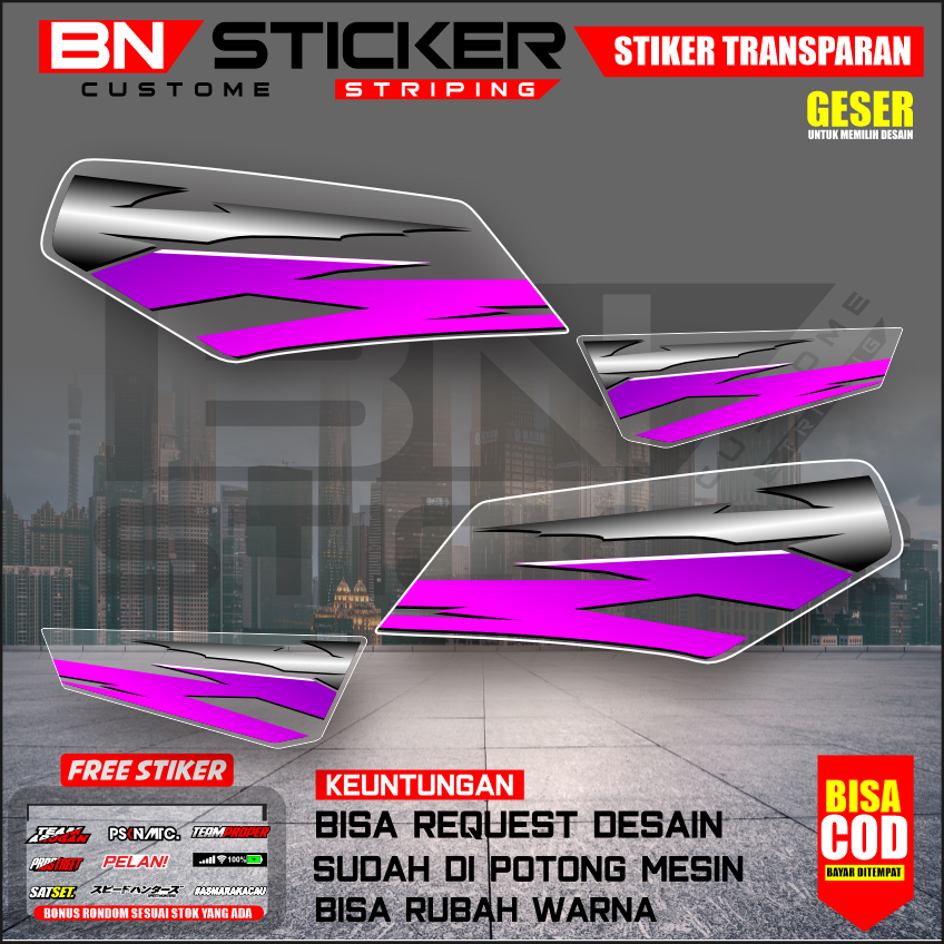 STRIPING DECAL RX KING FACELIFT CUSTOM TRANSPARAN STRIPING RX KING VIRAL UV PREMIUM MAX DECAL IX-75