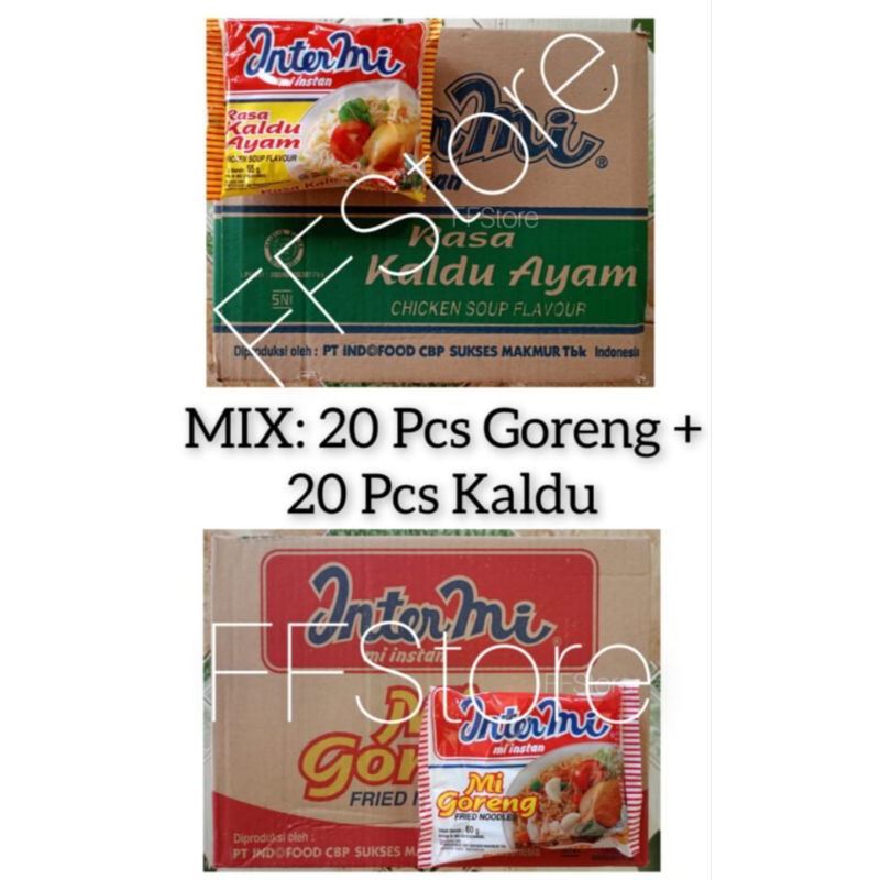 

INTERMI Mie Instant Mix Goreng + Kaldu Ayam 1 Dus isi 40 Bks