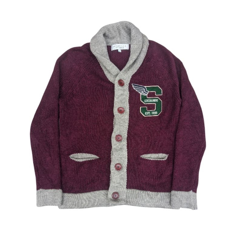 Cardigan knitwear varsity beyond style xchange