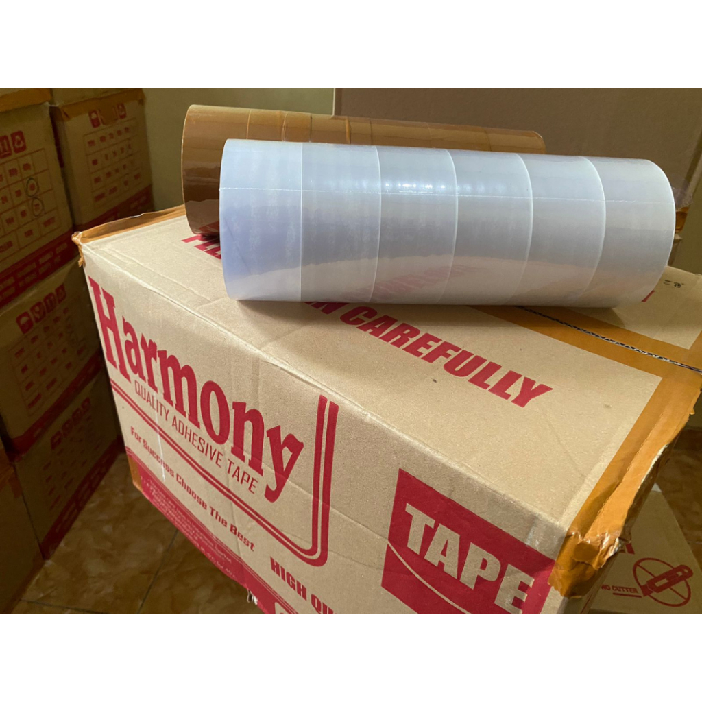 

LAKBAN HARMONY 1 DUS Bening Coklat 90yard 100yard 2inch Opp Tape