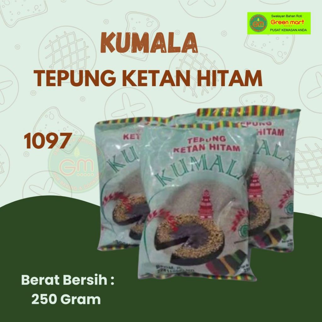 

Tepung Ketan Hitam Kumala Berat Bersih 250 Gram. 1097