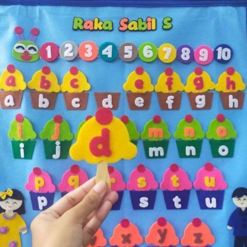 Hiasan Dinding kelas dan rumah alphabet Model Eskrim LUCU TK SD