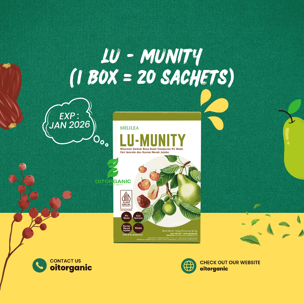 

LU-MUNITY (Lumunity) - Minuman Serbuk Rasa Buah Campuran - Boosting Your Immune