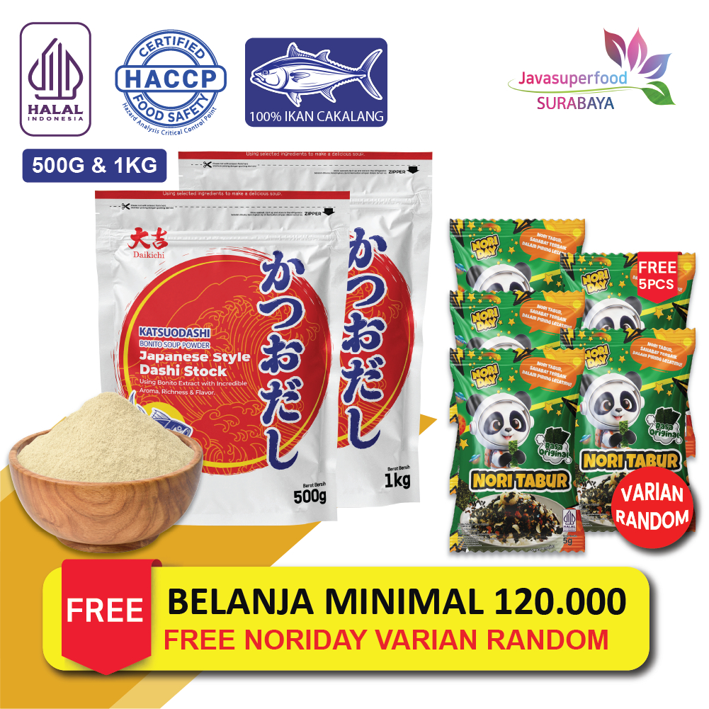 

[HALAL] DAIKICHI KATSUODASHI PREMIUM BONITO SOUP POWDER / BUBUK IKAN BONITO KERING / BUBUK KATSUOBUSHI / IKAN CAKALANG / HONDASHI / MARUMOTO