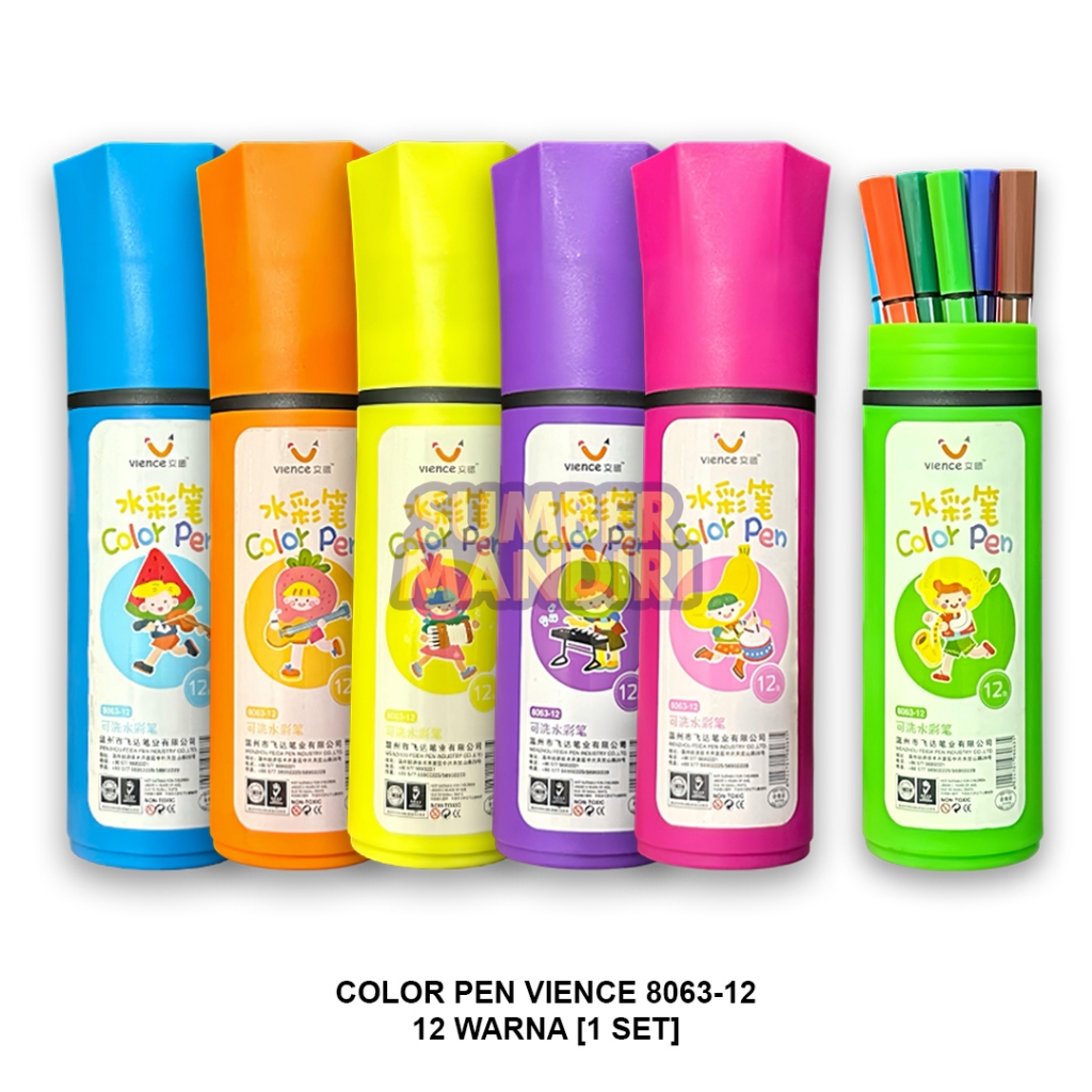 

Spidol Warna VIENCE 8063-12 Color Pen [1 SET]