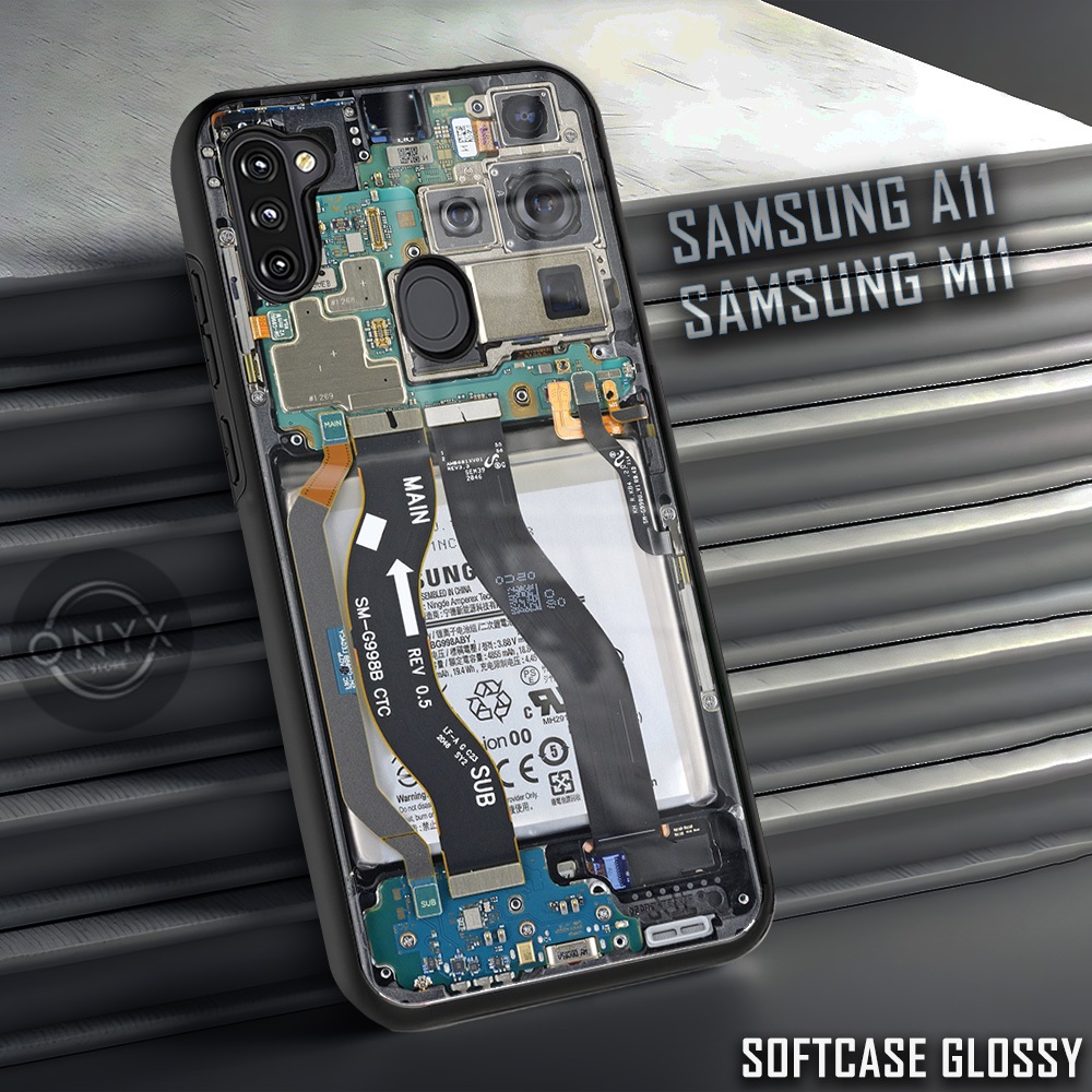 AA08 Softcase Kaca SAMSUNG A11 | M11 | Kesing Lucu Keren Aesthetic Samsung A11 M11 | Motif Mesin Hp