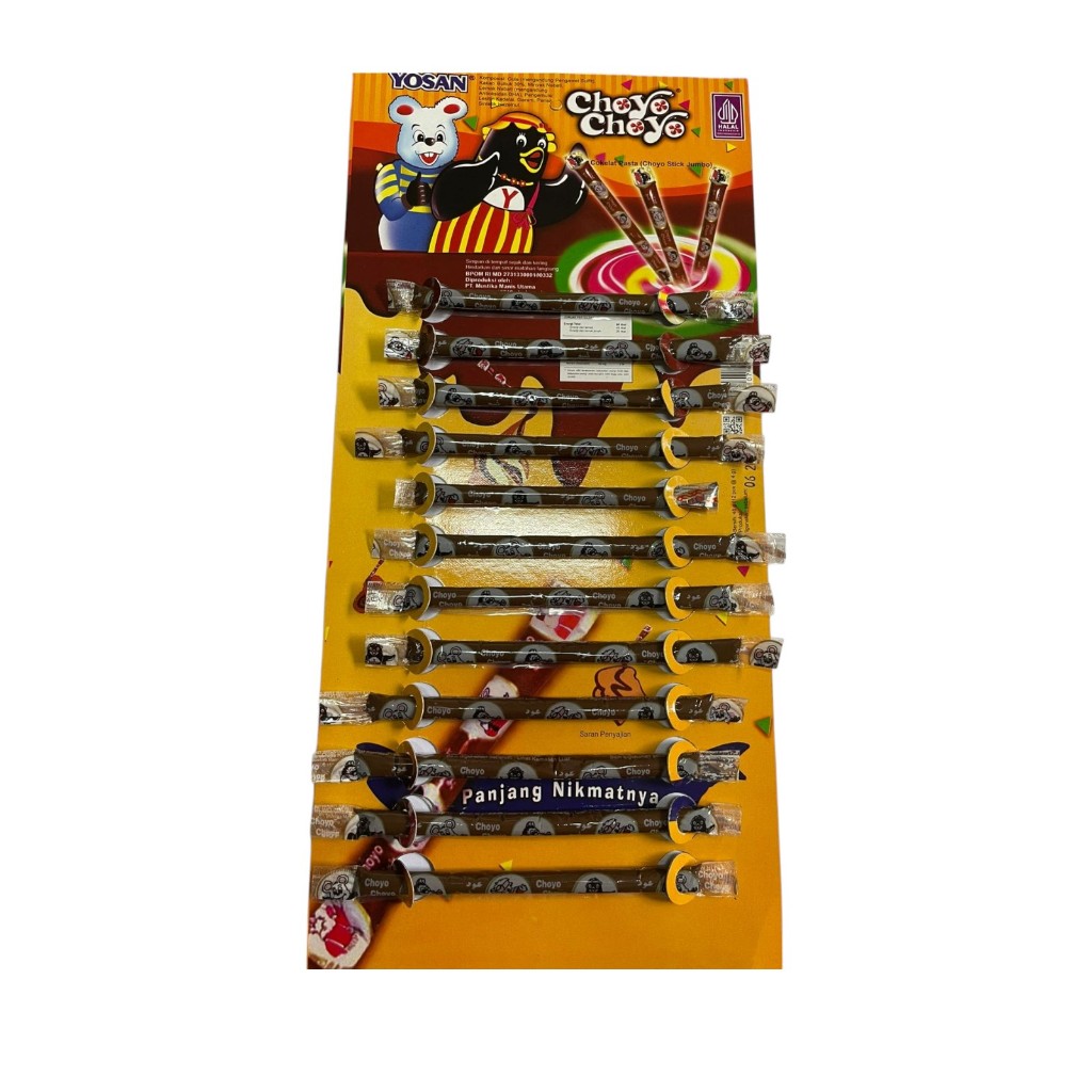 

Coklat Choyo-choyo stick coklat pasta isi 10 pcs