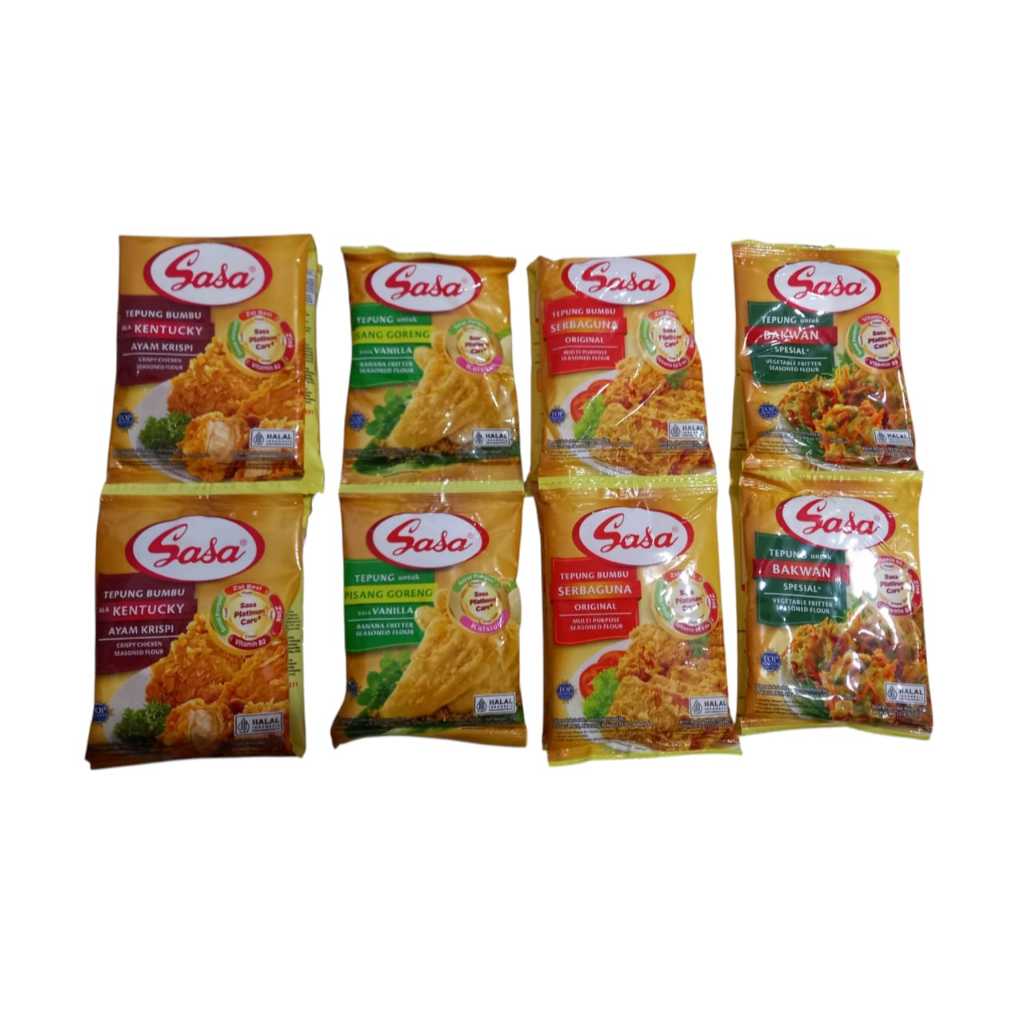 

Sasa tepung bumbu Lengkap kemasan 70-90g