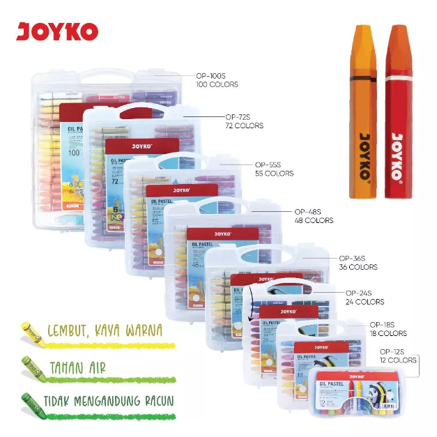 

JOYKO OIL PASTEL / CRAYON MINYAK 12, 18, 24, 36, 48, 55 WARNA