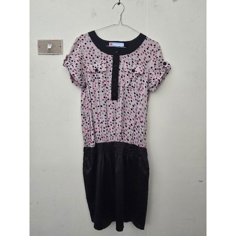 Dress/Tunik Polkadot Hitam
