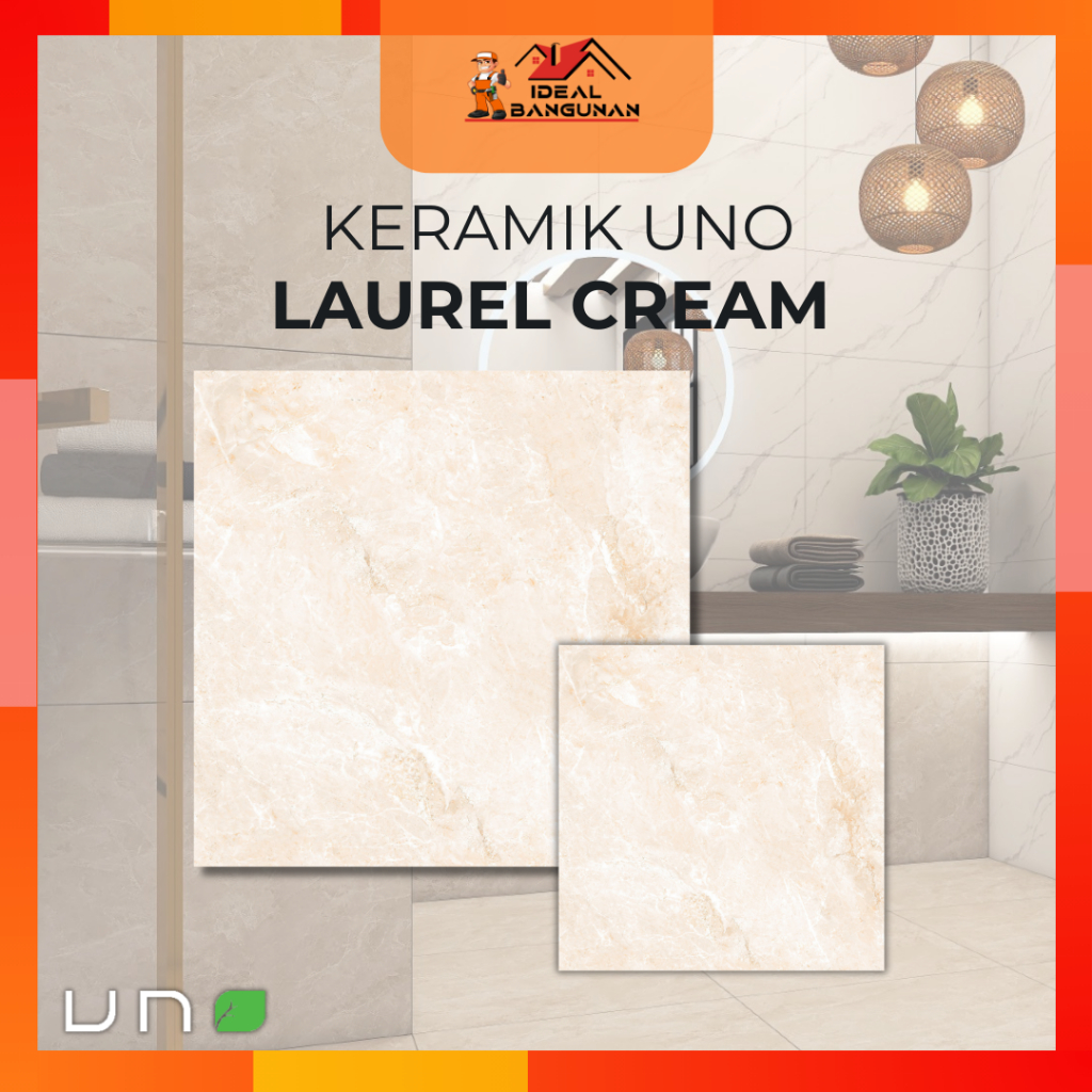 [READY] KER. UNO 50X50 LAUREL CREAM | KERAMIK LANTAI | KERAMIK