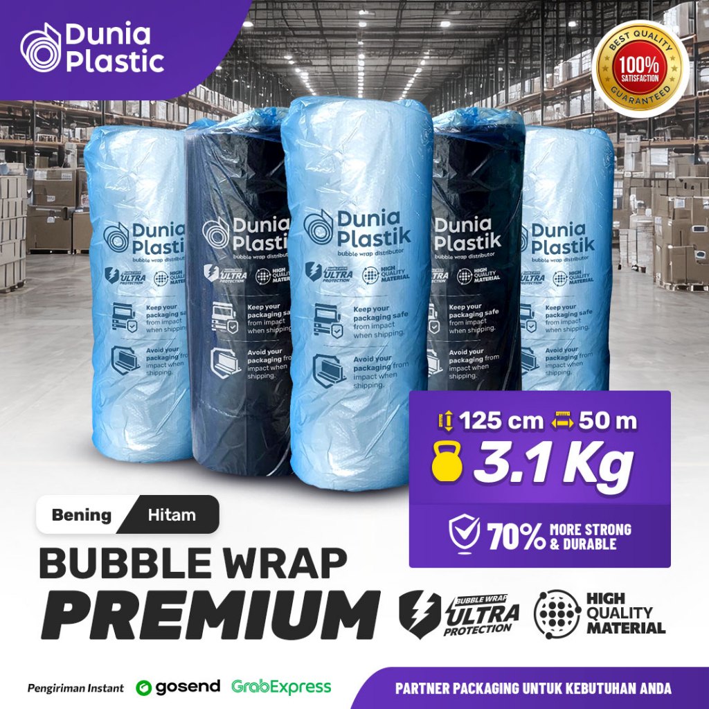 

⭐️ Dunia Plastic ⭐️ Bubble Wrap Premium 3,1Kg - Bahan Terbaik & Termurah