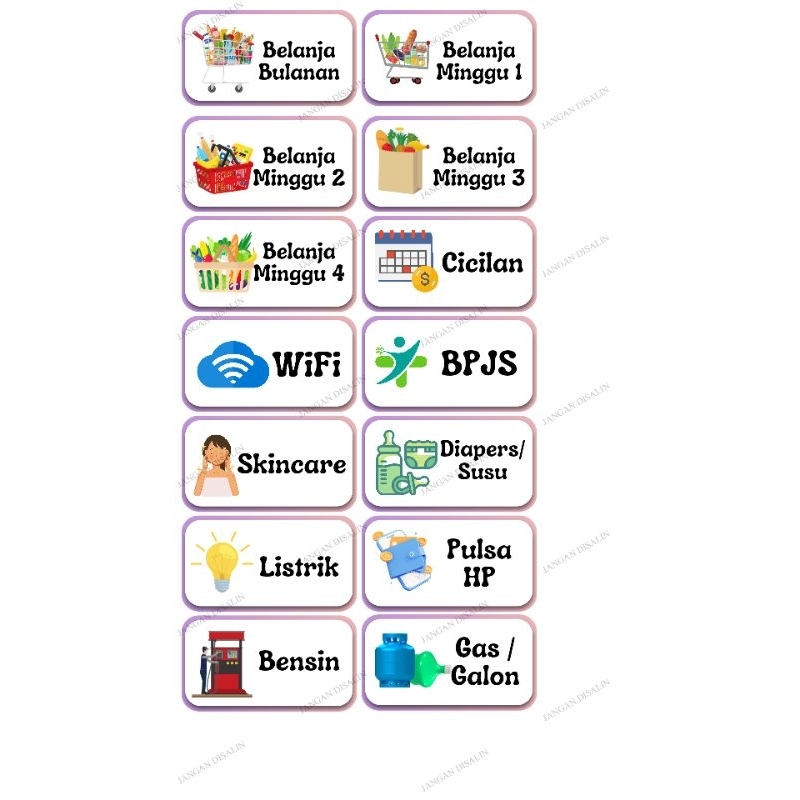 

STIKER DOMPET BUDGETING / DISIPLIN KEUANGAN