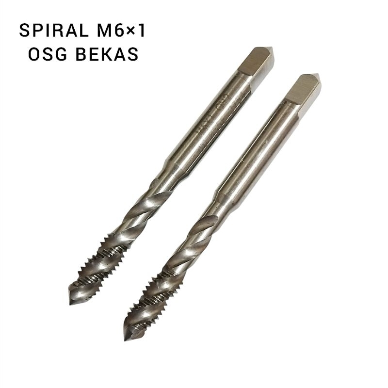 Tap Spiral M6 × 1.0 OSG Tap Mesin Tap Ulir Drat m6×1 hss bekas mulus
