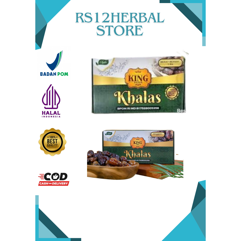 

Kurma Khalas King 500 gram dan 1 Kg King Dates Khalas Syifa | Kurma Premium Kemasan