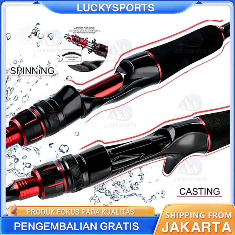 (COD) joran pancing / joran pancing carbon asli kuat / joran karbon asli japan / joran ul lentur dan