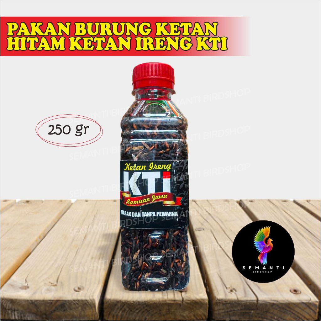 JUAL KETAN HITAM KTI 1 BOTOL TOP BIRD FOOD PAKAN MAKANAN BURUNG PERKUTUT DERKUKU PUTER TANPA PEWARNA